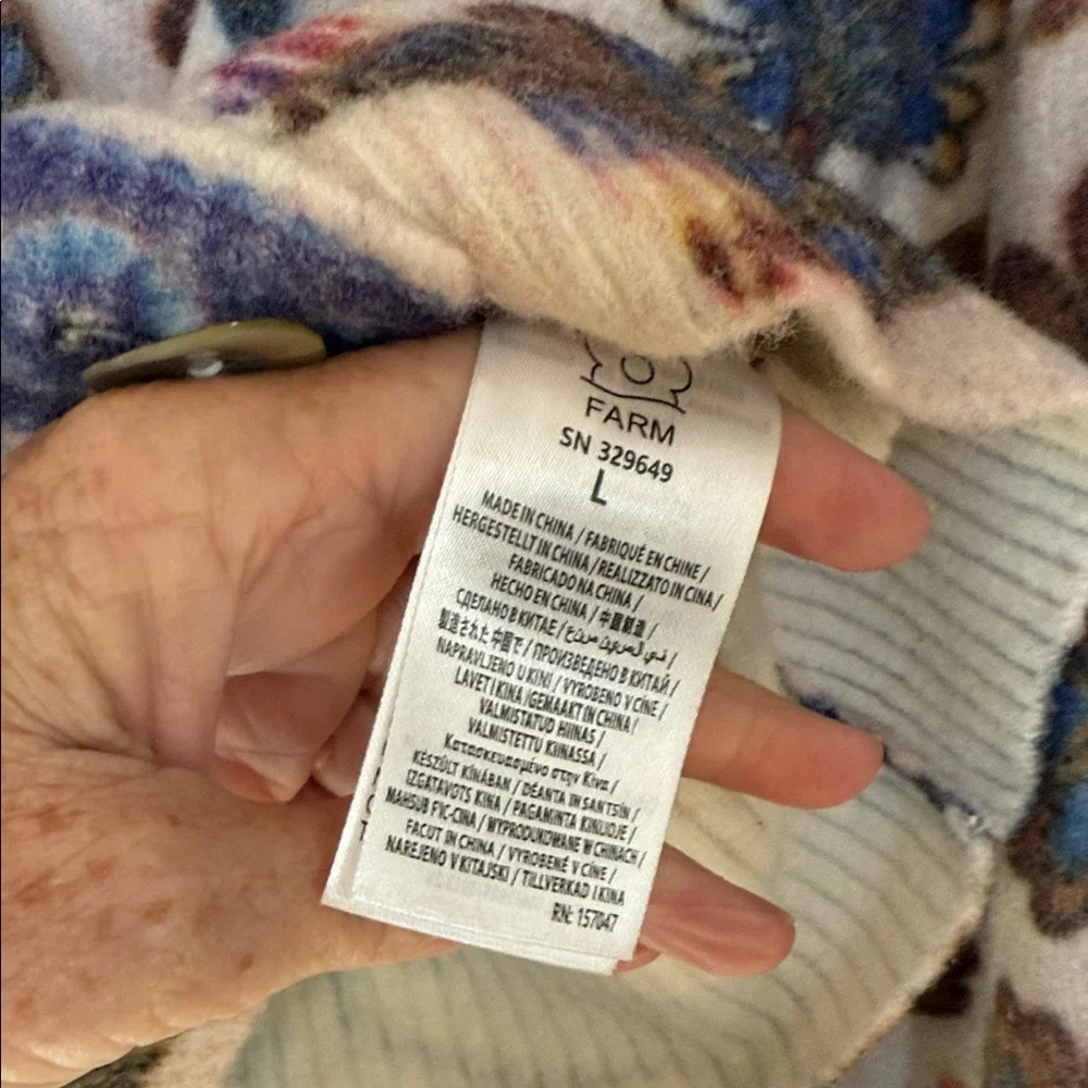 FARM Rio Floral Cardigan - Cream and Blue - Picture 8 of 16